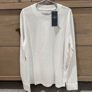 Abercrombie Kids Classic White Long Sleeve Tee